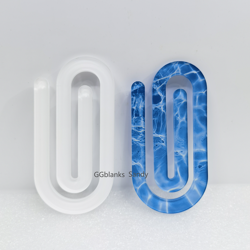 100 Pack China RTS Large Size 100*50*3mm Blank Acrylic Paperclip Folder for Sublimation_GGblanks