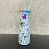 25 Pack 20oz Christmas straight tumblers with rainbow laser engraving Disney design_GGblanks