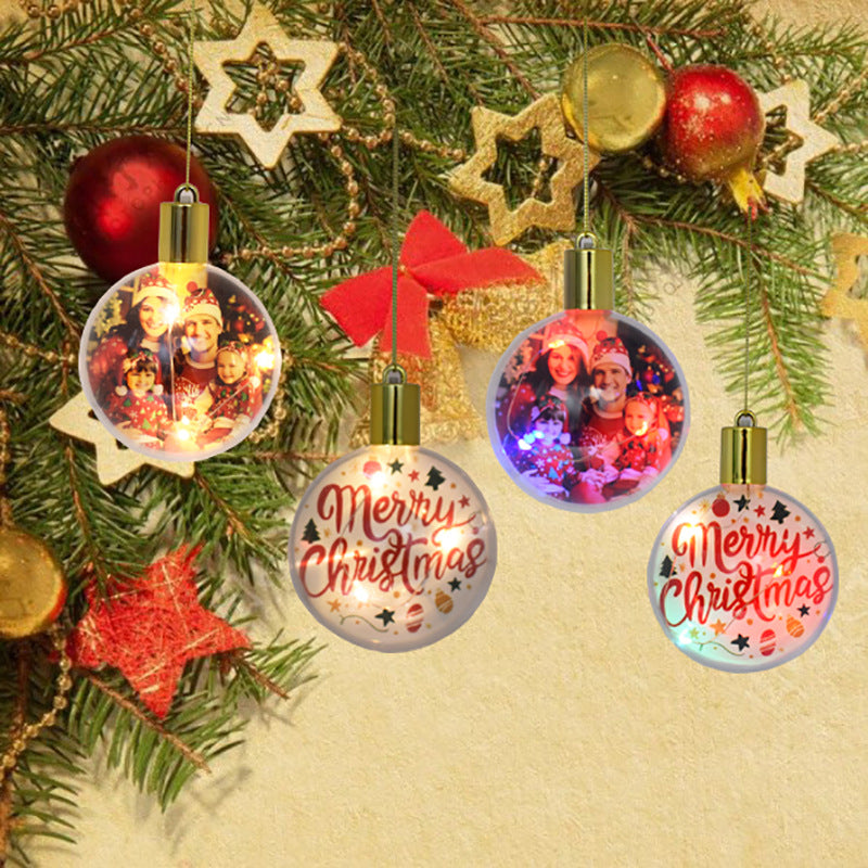 New Christmas pendant heart-shaped round sublimation Christmas pendant_GGblanks