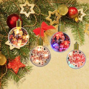 New Christmas pendant heart-shaped round sublimation Christmas pendant_GGblanks
