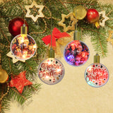 New Christmas pendant heart-shaped round sublimation Christmas pendant_GGblanks