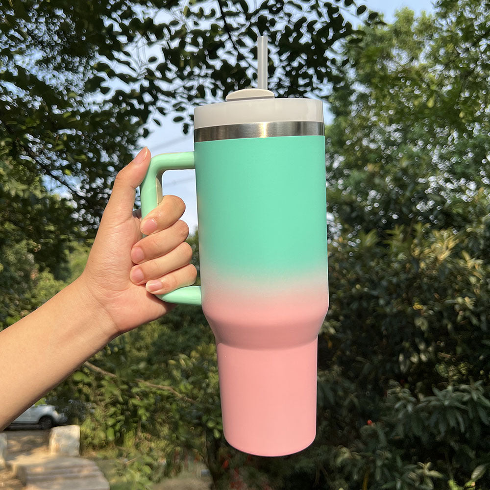 20 Pack China RTS 40oz Car Cup Thermos Cup 304 Stainless Steel Quencher Tumblers with Handle_GGblanks