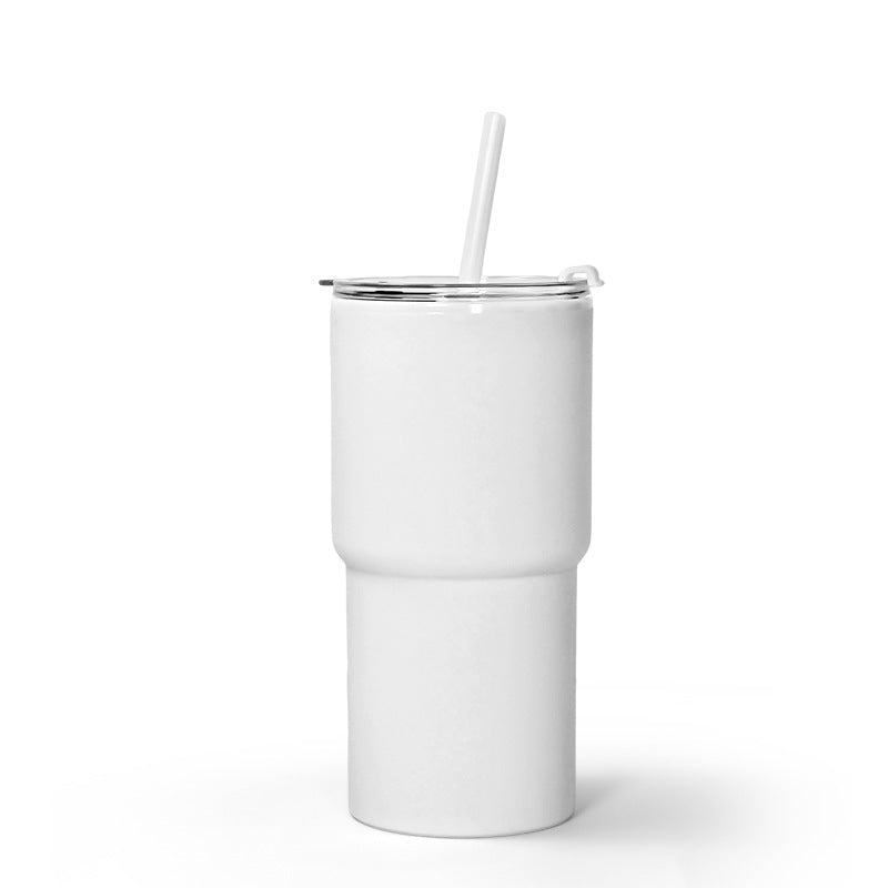 24 Pack 17oz Plastic Water Bottles with Colorful Straws and Clear Lids_GGblanks