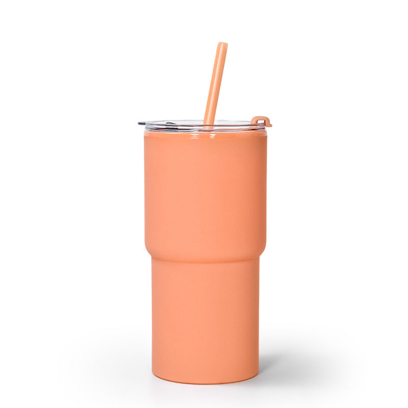 24 Pack 17oz Plastic Water Bottles with Colorful Straws and Clear Lids_GGblanks