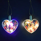 New Christmas pendant heart-shaped round sublimation Christmas pendant_GGblanks