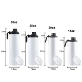 GGblanks 15oz/20oz/25oz/30oz wholesale sublimation skinny straight tumbler sports water bottle with dual lids