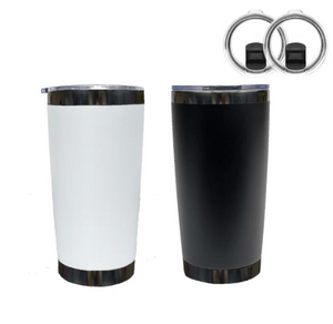 25 Pack 20oz Black Plated Yeti Style Powder Coated Coffee Mug With Magnetic Slide Lid_GGblanks
