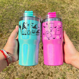 100 Pack 20oz Kids Shimmer Sparkly Stanley Tumblers for Sublimation_GGblanks