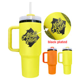 20 Pack 40oz Black Underneath Black Plated Black/Red/Pink/Blue/Light Pink/White/Yellow/Orange Tumblers for Laser Engraving_GGblanks