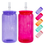 25 Pack 50 Pack 16oz Jelly Sublimation Glass Cans in Sweet Candy Colors_GGblanks