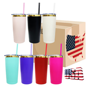 25 Pack Mirror Gold Plated 20oz Gold Underneath Red Blue Purple Pink White Car Cup_GGblanks