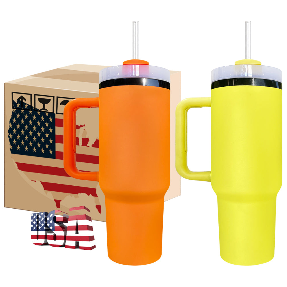 20 Pack 40oz Black Underneath Black Plated Black/Red/Pink/Blue/Light Pink/White/Yellow/Orange Tumblers for Laser Engraving_GGblanks