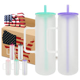 25 Pack USA RTS 20oz Straight Glass Mugs Skinny Tumblers Jelly Color Straight Beverage Mugs for Sublimation or UV DTF wraps_GGblanks