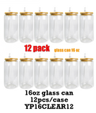 On Sale 6 Pack 8 Pack 25 Pack 50 Pack 16oz Clear Frosted Glasses_GGblanks