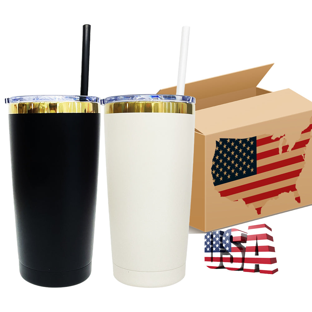 25 Pack Mirror Gold Plated 20oz Gold Underneath Red Blue Purple Pink White Car Cup_GGblanks