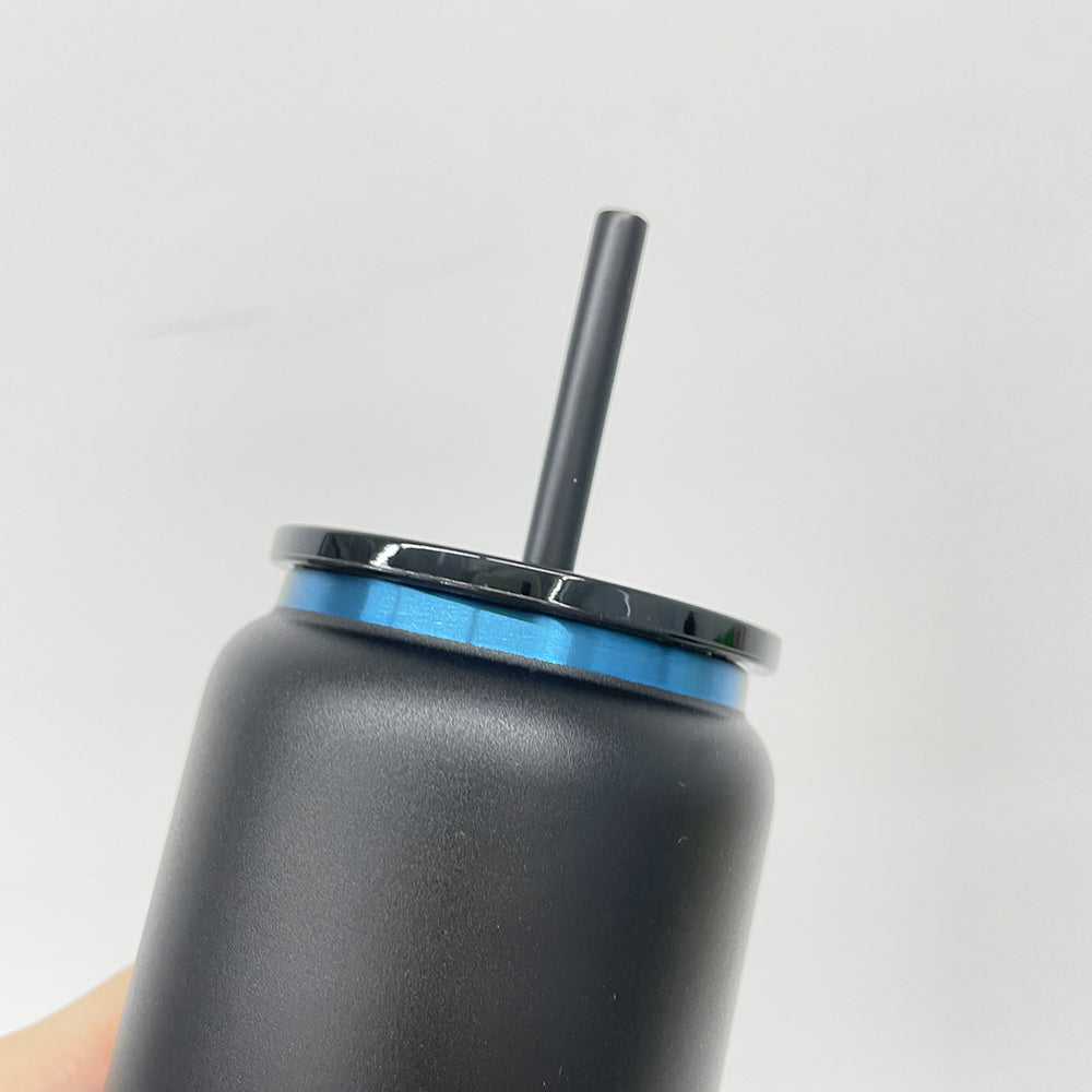 25 Pack China Warehouse 16oz Stainless Steel Cans Blue Plated 13pcs Black 12pcs White Soda Cans_GGblanks