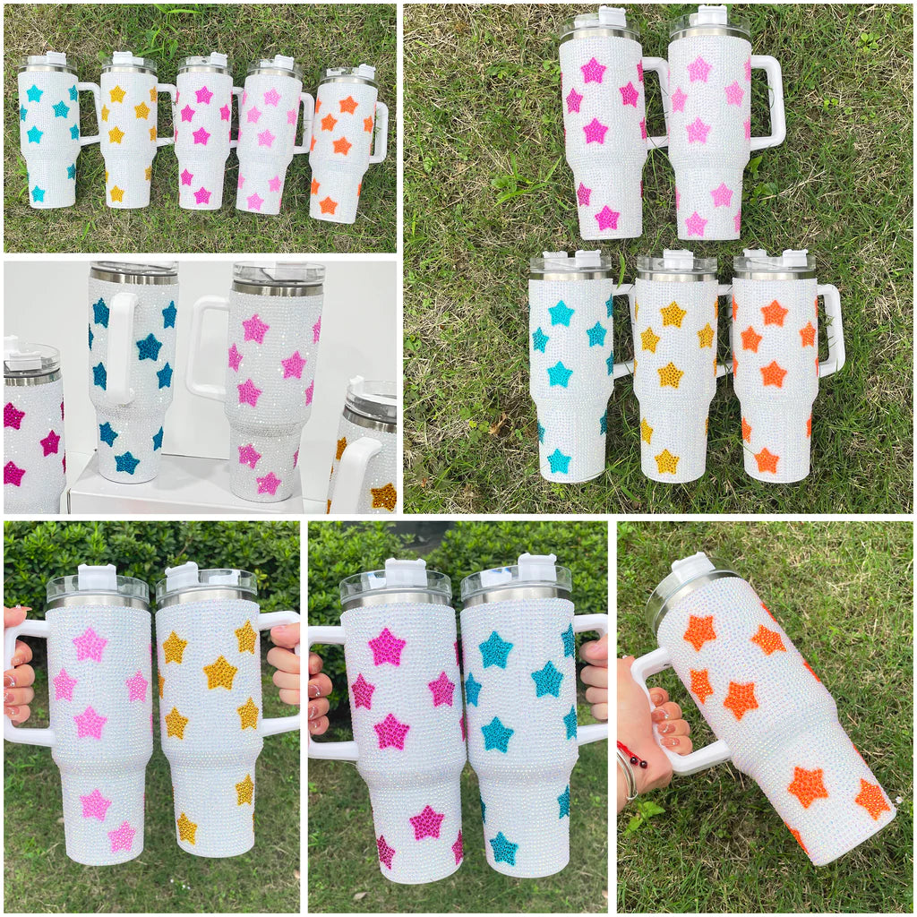China RTS_40oz Star Bling Rhinestone Tumblers 20pcs 40BLINGSTAR_GGblanks