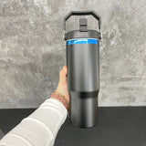 25 Pack China RTS Black White Mixed Blue Plated 30oz Flip Top Straw Water Bottle for Laser Engraving_GGblanks