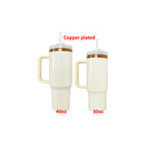 China RTS_30oz 40oz H2.0 Deco-Collection-style powder coating Gold & Copper plated Tumblers 25pcs 30GLODCOPPERB_GGblanks