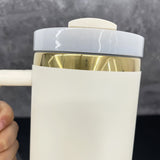 16 Pack 40oz Powder Coated Gold Plated Gold Underneath H2.0 40oz Christmas Tumblers For Laser Engraving  _GGblanks