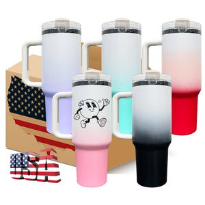 20 Pack GGblanks 40oz Black Plated/Blue Plated/Mirror Black Plated Pink/Ombre Powder Coated/Shimmer Black H2.0 Quencher Tumblers For Laser Engraving_GGblanks