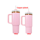 China RTS_30oz 40oz H2.0 Deco-Collection-style powder coating Gold & Copper plated Tumblers 25pcs 30GLODCOPPERB_GGblanks
