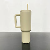 USA Warehouse 40oz Grayish Brown Handled Travel Mug Modern Matte 25pcs_GGblanks