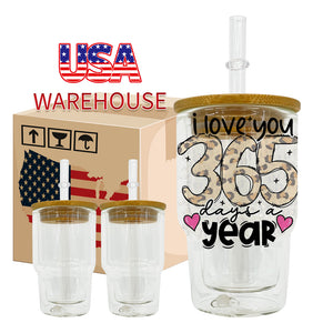50 Pack 3oz Double Walled Glasses Snow Globe Shot Glasses Tumblers_GGblanks
