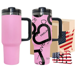 20 Pack USA RTS Pink Powder Coated Mirror Black Plated Underneath 40oz H2.0 Quencher Tumblers_GGblanks