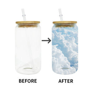 On Sale 6 Pack 8 Pack 25 Pack 50 Pack 16oz Clear Frosted Glasses_GGblanks
