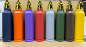 25 Pack 500ml 1000ml Bullet Tumbler Powder Coated Shotgun Shell Stainless Steel Water Bottle_GGblanks