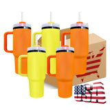 20 Pack 40oz Black Underneath Black Plated Black/Red/Pink/Blue/Light Pink/White/Yellow/Orange Tumblers for Laser Engraving_GGblanks