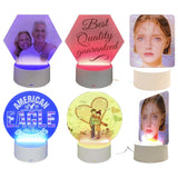 Ship from China 3-4 weeks_Sublimation Blank acrylic Night Lights 30pcs/case_GGblanks