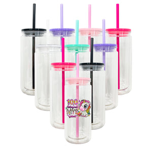 25 Pack 16oz Inner 20oz Outer Pre-Drilled Snow Globe Plastic Can with Colorful PP Lid and Plug_GGblanks