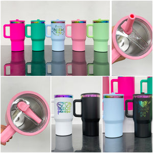 25 Pack Rainbow Underneath 20oz Kids Stainless Steel Tumblers with Leak Proof Straw Lids_GGblanks