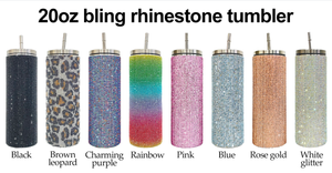 25 Pack 20oz Bling Rhinestone Tumblers with Straws_GGblanks