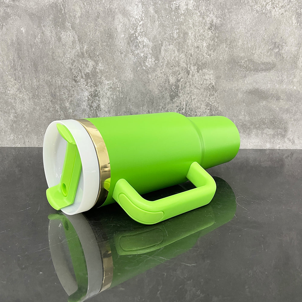 20 Pack Mirror Gold Plated Christmas Green Powder Coated H2.0 30oz 40oz Tumblers with Grinch Laser_GGblanks