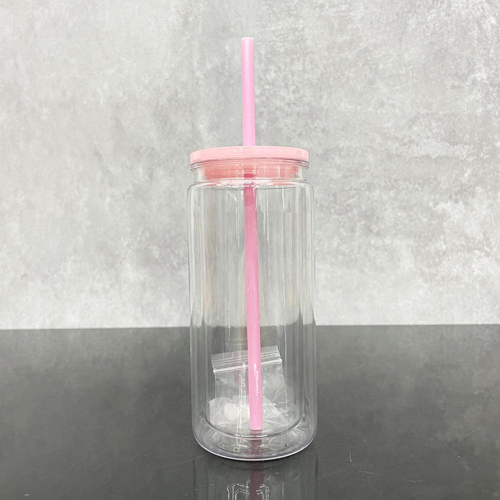 25 Pack 16oz Inner 20oz Outer Pre-Drilled Snow Globe Plastic Can with Colorful PP Lid and Plug_GGblanks
