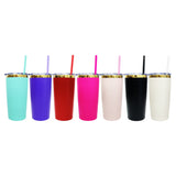 25 Pack Mirror Gold Plated 20oz Gold Underneath Red Blue Purple Pink White Car Cup_GGblanks