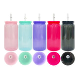 50 Pack 16oz 20oz V2.0 Clear Frosted Plastic Can Macaron Jelly Plastic Cans_GGblanks