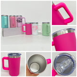 20 Pack 20oz Rainbow Plated/Copper Plated/Sublimation Blanks Stainless Steel Coffee Mugs with Handle_GGblanks