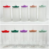 China RTS_16oz Leakproof Silicone lids sublimation blank glass tumblers - GGblanks