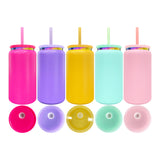 25 Pack 16oz Stainless Steel Cans Rainbow Plated 13pcs Black 12pcs White Soda Cans_GGblanks