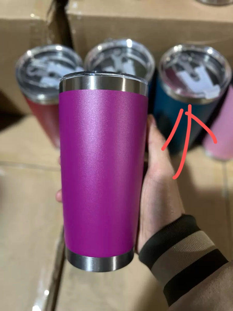 25 Pack China RTS 20oz Car Cups Silver plated Yeti-style powder coated vacuum insulated stainless steel mugs_GGblanks