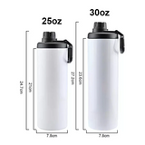 GGblanks 15oz/20oz/25oz/30oz wholesale sublimation skinny straight tumbler sports water bottle with dual lids