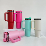20 Pack 40oz Black Underneath Black Plated Black/Red/Pink/Blue/Light Pink/White/Yellow/Orange Tumblers for Laser Engraving_GGblanks