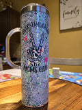 25 Pack Handle Avaliable 20oz White Sublimation Snow Globe Stainless Steel Inner Acrylic Outer Staight Tumbler_GGblanks