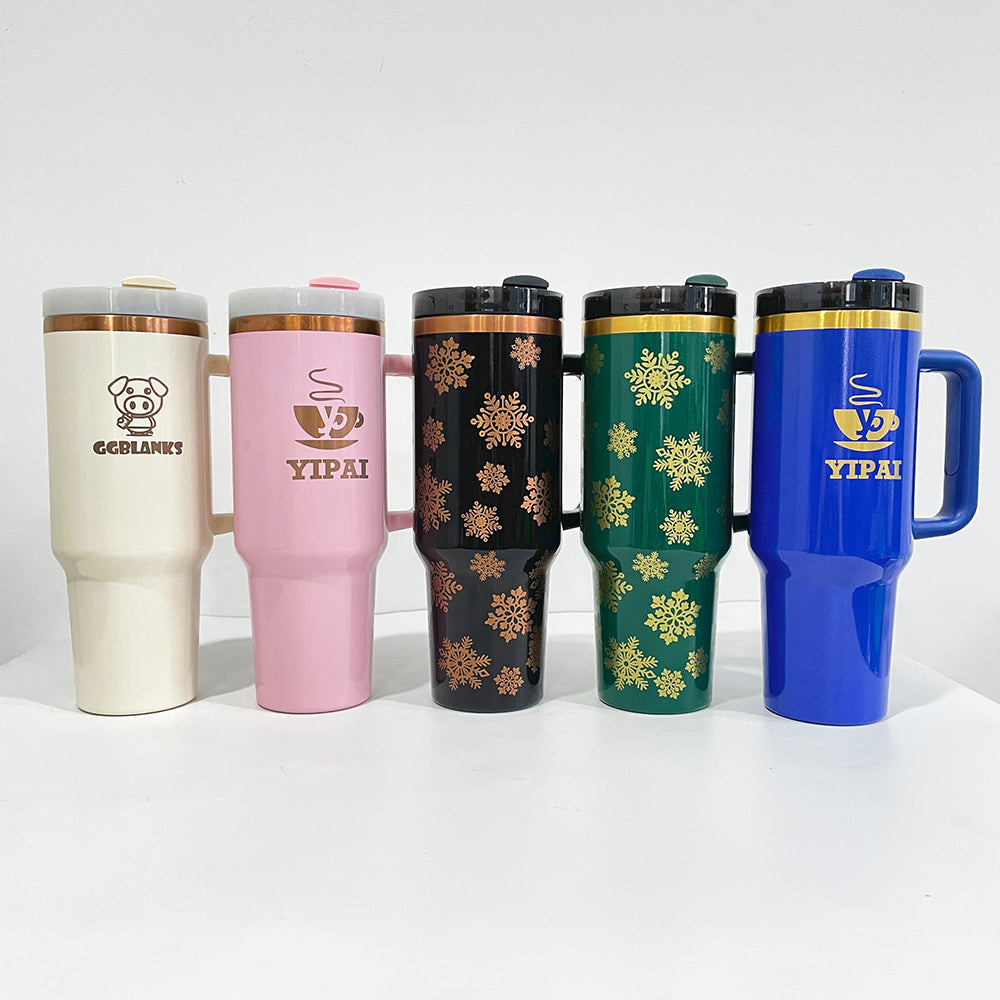 China RTS_30oz 40oz H2.0 Deco-Collection-style powder coating Gold & Copper plated Tumblers 25pcs 30GLODCOPPERB_GGblanks