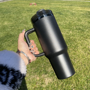 20 Pack 40oz Black Underneath Black Plated Black Tumblers for Laser Engraving_GGblanks