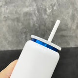 25 Pack China Warehouse 16oz Stainless Steel Cans Blue Plated 13pcs Black 12pcs White Soda Cans_GGblanks